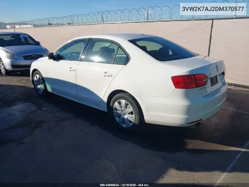 3VW2K7AJ2DM370577 2013 Volkswagen Jetta 2.0L S