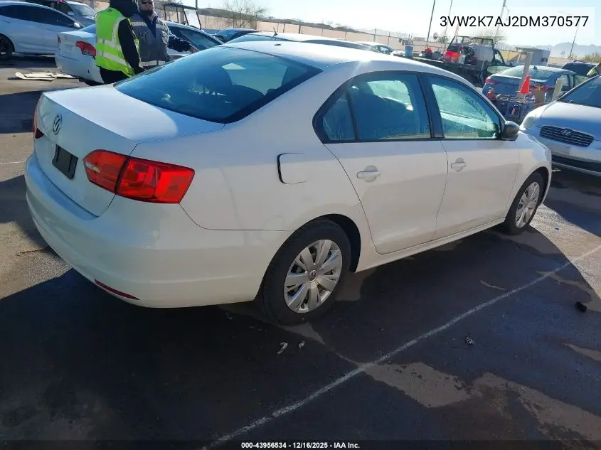 3VW2K7AJ2DM370577 2013 Volkswagen Jetta 2.0L S