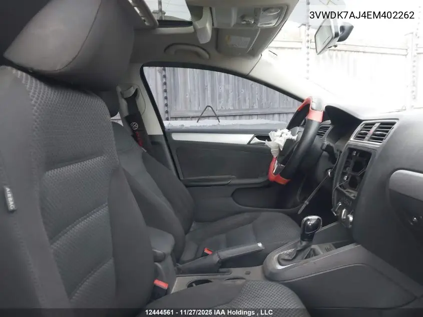 3VWDK7AJ4EM402262 2014 Volkswagen Jetta 2.0L Comfortline