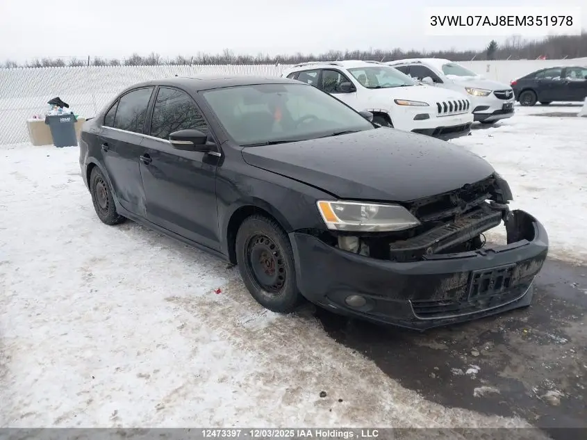 3VWL07AJ8EM351978 2014 Volkswagen Jetta 1.8 Tsi Highline