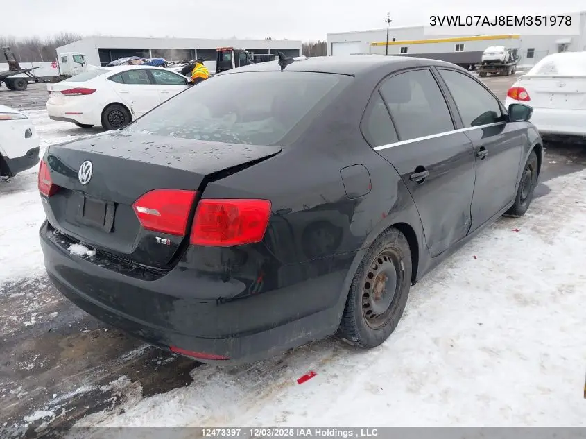 3VWL07AJ8EM351978 2014 Volkswagen Jetta 1.8 Tsi Highline