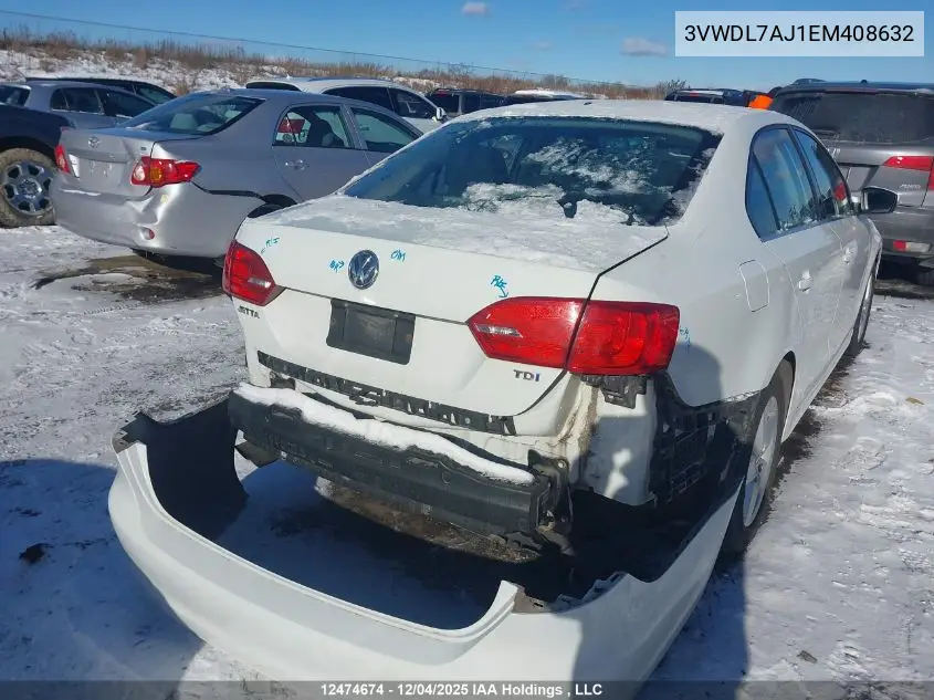 3VWDL7AJ1EM408632 2014 Volkswagen Jetta Tdi