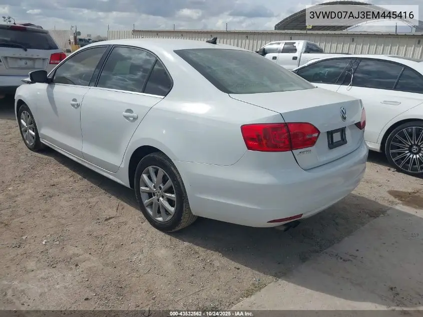 3VWD07AJ3EM445416 2014 Volkswagen Jetta 1.8T Se