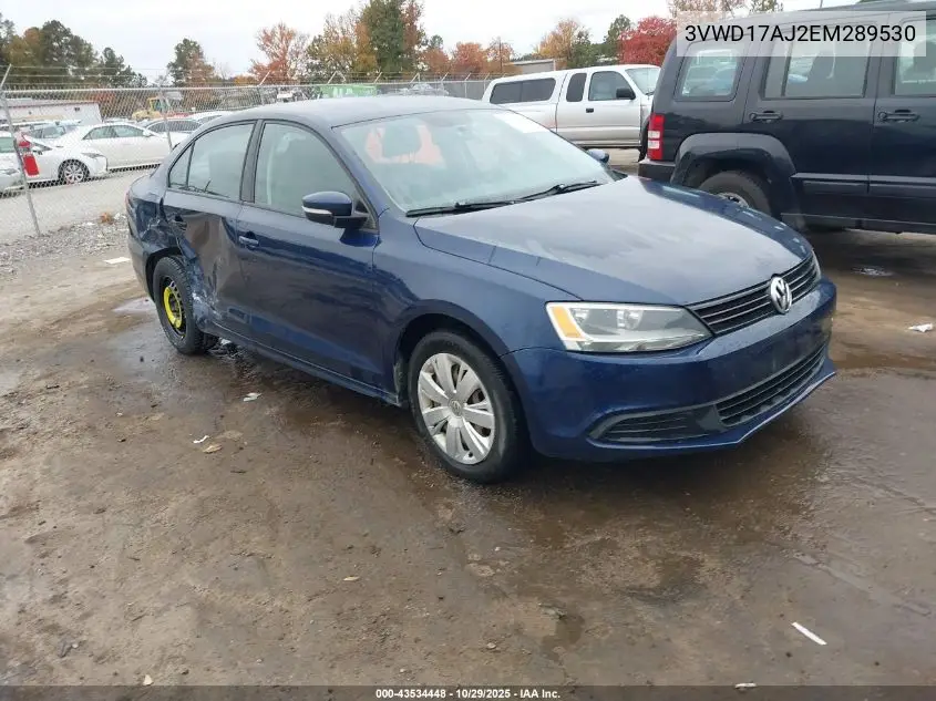 3VWD17AJ2EM289530 2014 Volkswagen Jetta 1.8T Se