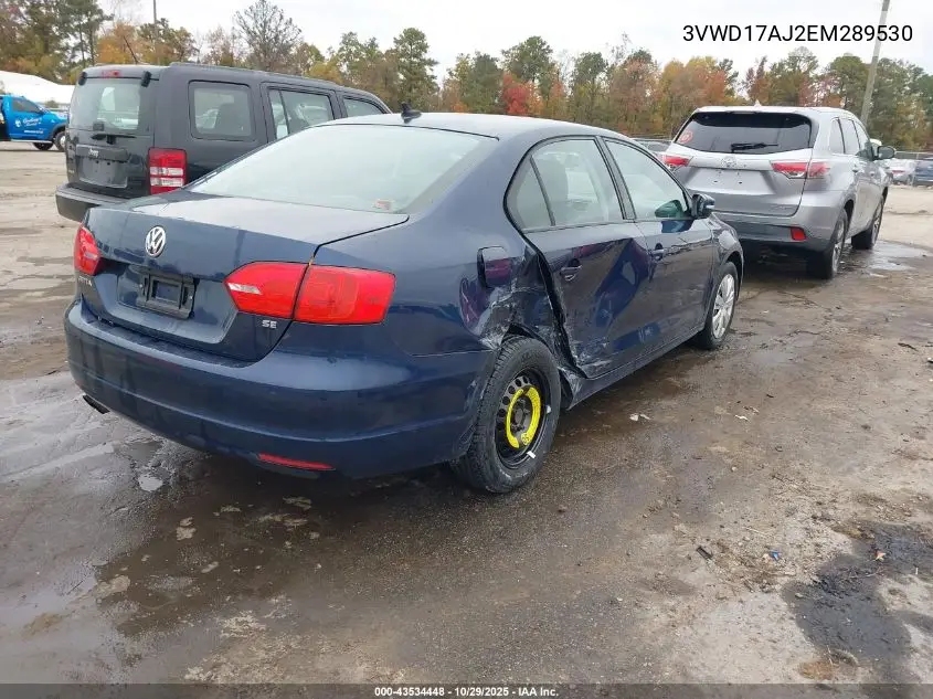 3VWD17AJ2EM289530 2014 Volkswagen Jetta 1.8T Se
