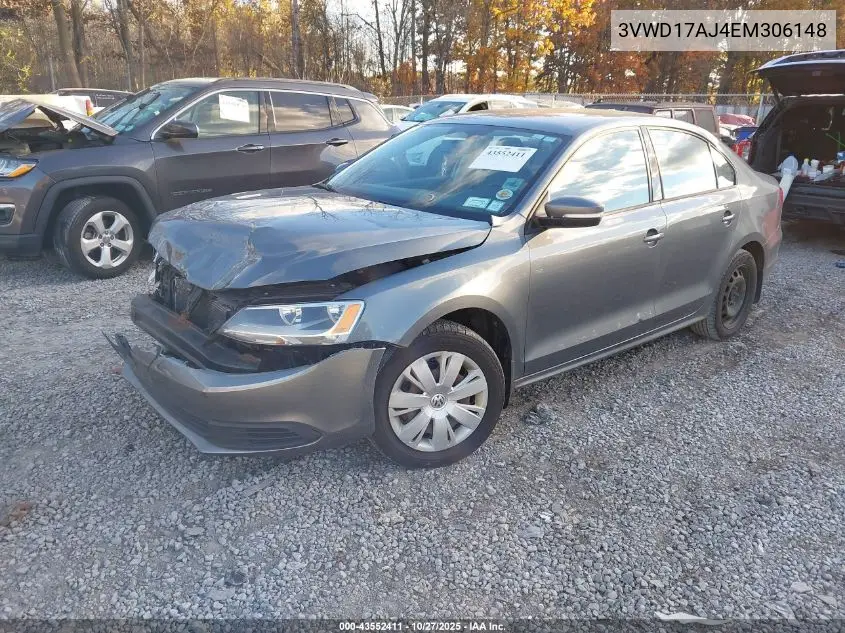 3VWD17AJ4EM306148 2014 Volkswagen Jetta 1.8T Se