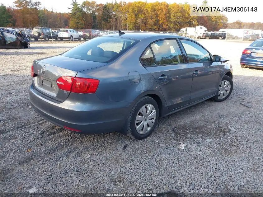 3VWD17AJ4EM306148 2014 Volkswagen Jetta 1.8T Se