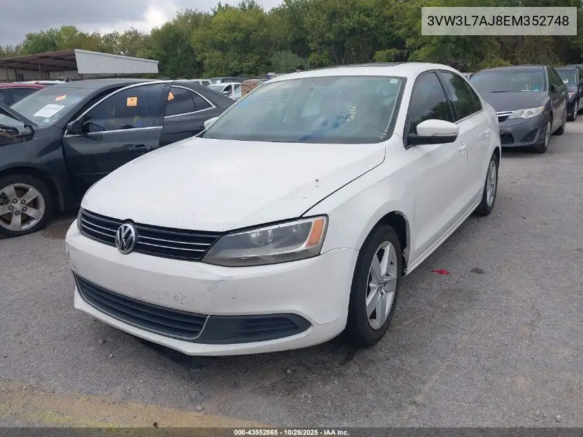 3VW3L7AJ8EM352748 2014 Volkswagen Jetta 2.0L Tdi