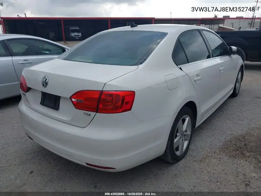 3VW3L7AJ8EM352748 2014 Volkswagen Jetta 2.0L Tdi