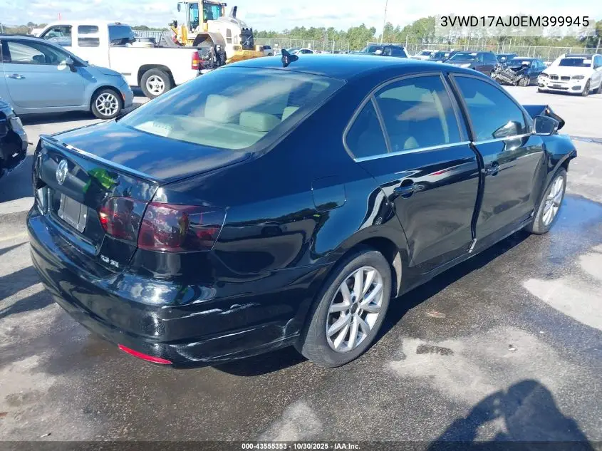 3VWD17AJ0EM399945 2014 Volkswagen Jetta 1.8T Se