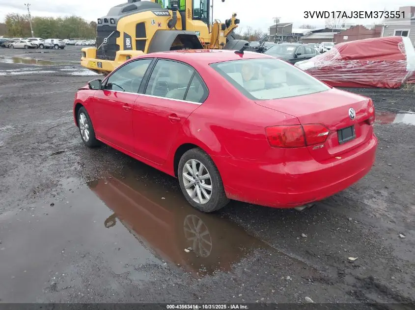 3VWD17AJ3EM373551 2014 Volkswagen Jetta 1.8T Se