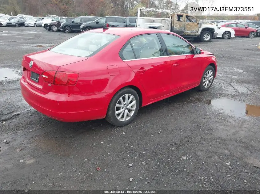 3VWD17AJ3EM373551 2014 Volkswagen Jetta 1.8T Se