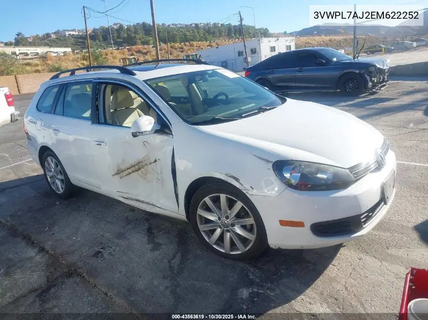 3VWPL7AJ2EM622252 2014 Volkswagen Jetta Sportwagen 2.0L Tdi