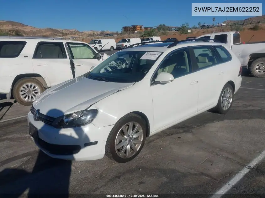 3VWPL7AJ2EM622252 2014 Volkswagen Jetta Sportwagen 2.0L Tdi