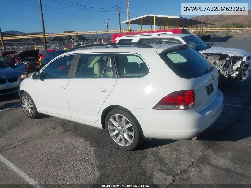 3VWPL7AJ2EM622252 2014 Volkswagen Jetta Sportwagen 2.0L Tdi