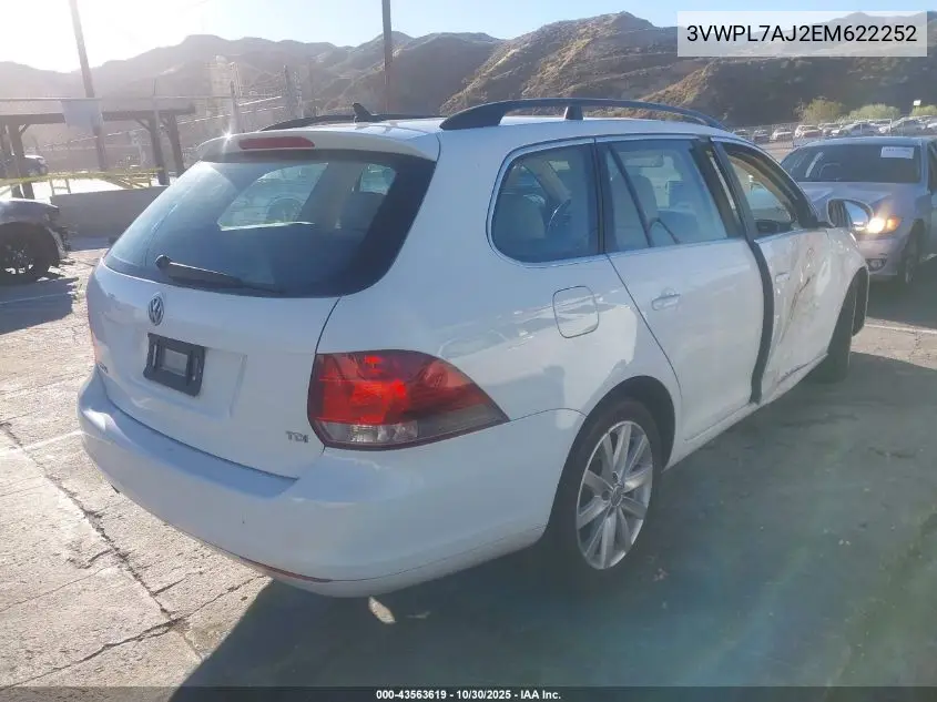 3VWPL7AJ2EM622252 2014 Volkswagen Jetta Sportwagen 2.0L Tdi