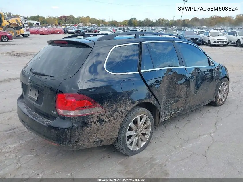 3VWPL7AJ5EM608524 2014 Volkswagen Jetta Sportwagen 2.0L Tdi