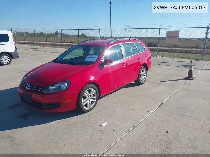 3VWPL7AJ6EM605017 2014 Volkswagen Jetta Sportwagen 2.0L Tdi