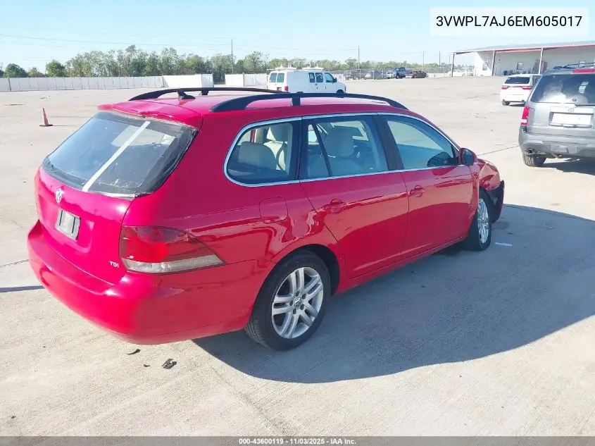 3VWPL7AJ6EM605017 2014 Volkswagen Jetta Sportwagen 2.0L Tdi