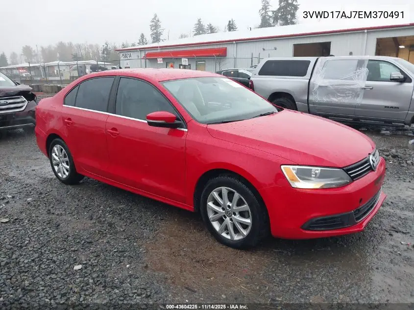 3VWD17AJ7EM370491 2014 Volkswagen Jetta Se