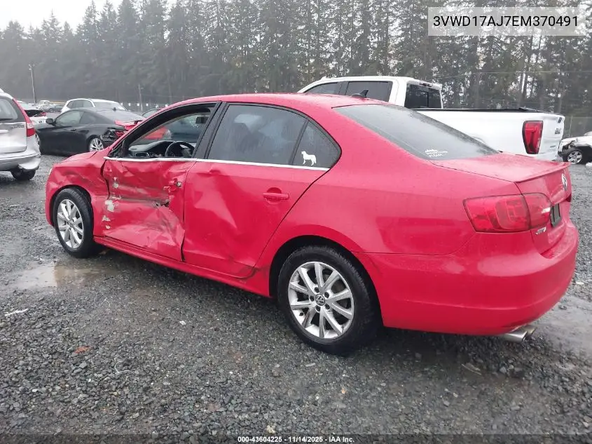 3VWD17AJ7EM370491 2014 Volkswagen Jetta Se