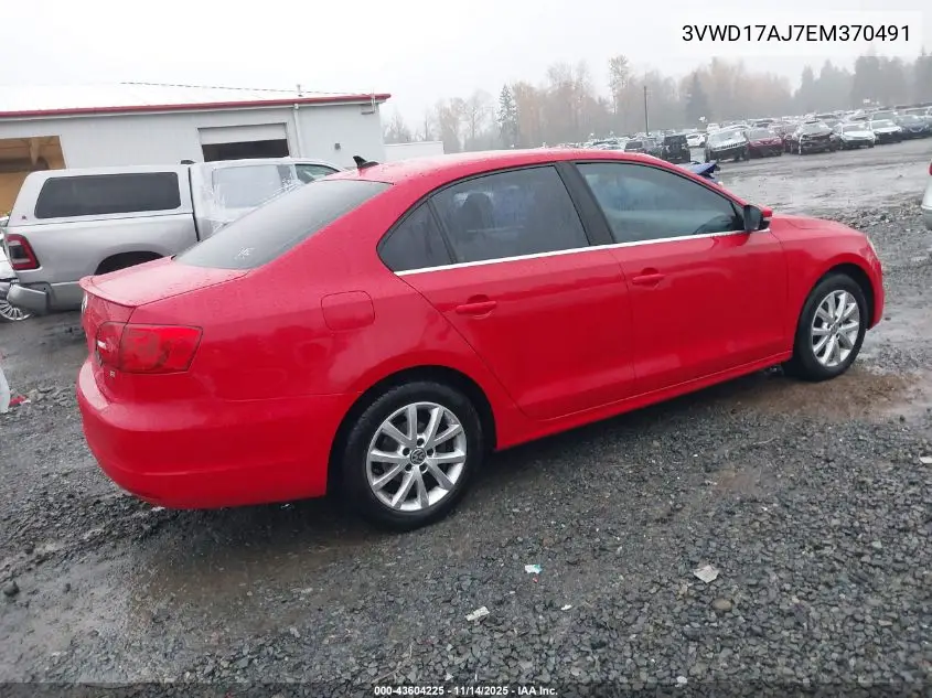3VWD17AJ7EM370491 2014 Volkswagen Jetta Se