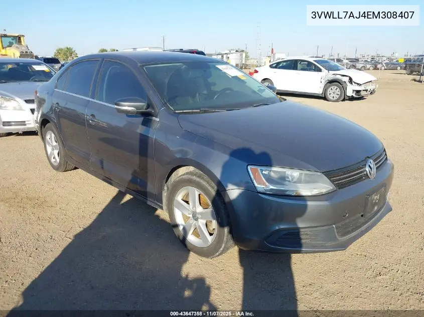 3VWLL7AJ4EM308407 2014 Volkswagen Jetta 2.0L Tdi