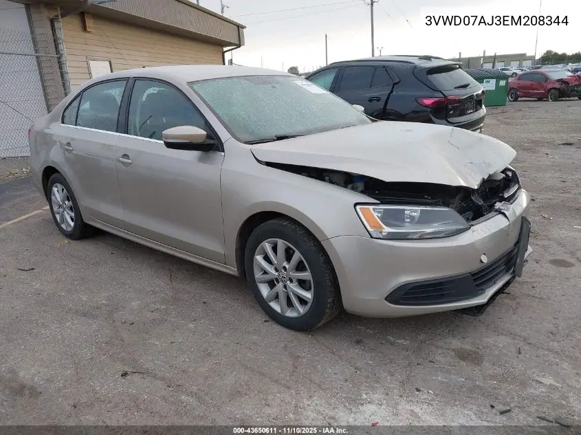 3VWD07AJ3EM208344 2014 Volkswagen Jetta 1.8T Se