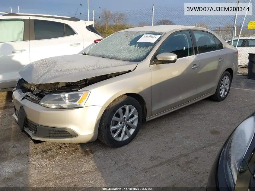 3VWD07AJ3EM208344 2014 Volkswagen Jetta 1.8T Se