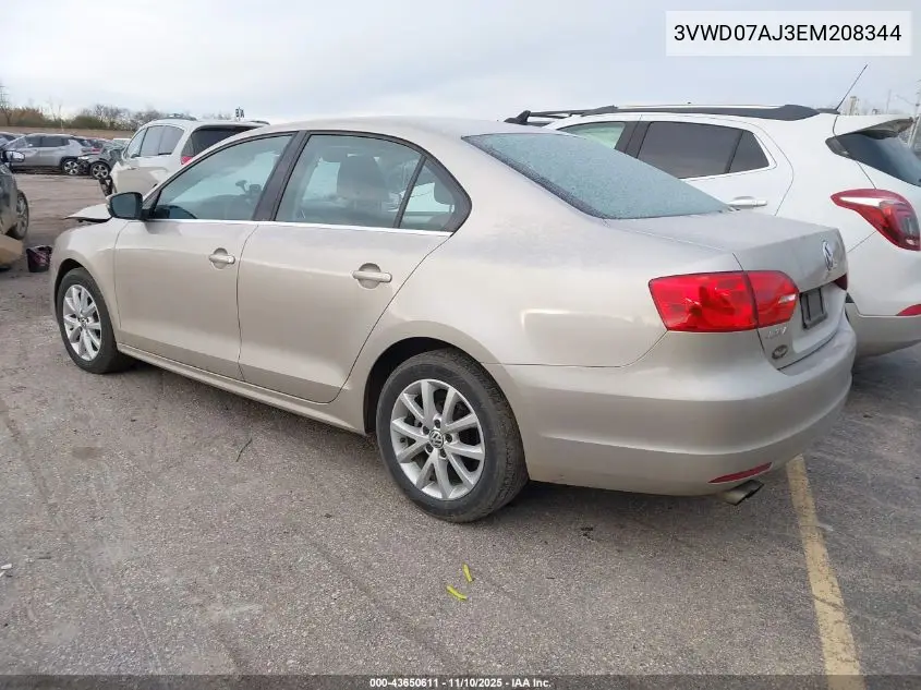 3VWD07AJ3EM208344 2014 Volkswagen Jetta 1.8T Se