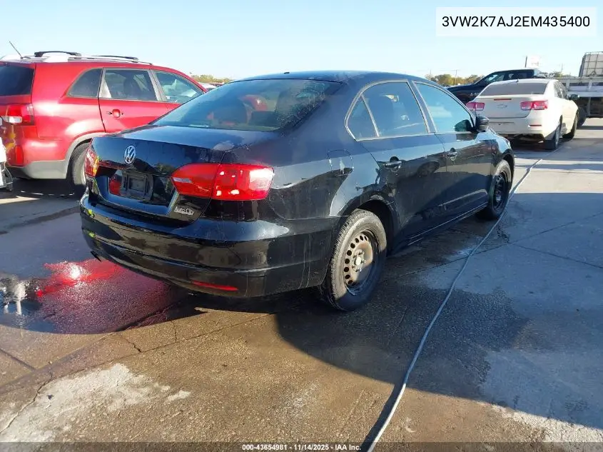 3VW2K7AJ2EM435400 2014 Volkswagen Jetta 2.0L S