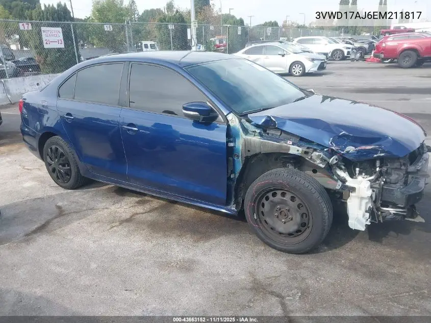 3VWD17AJ6EM211817 2014 Volkswagen Jetta 1.8T Se