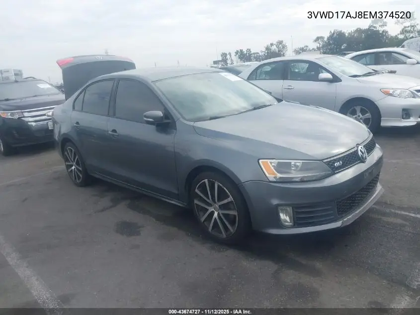 3VWD17AJ8EM374520 2014 Volkswagen Jetta 1.8T Se