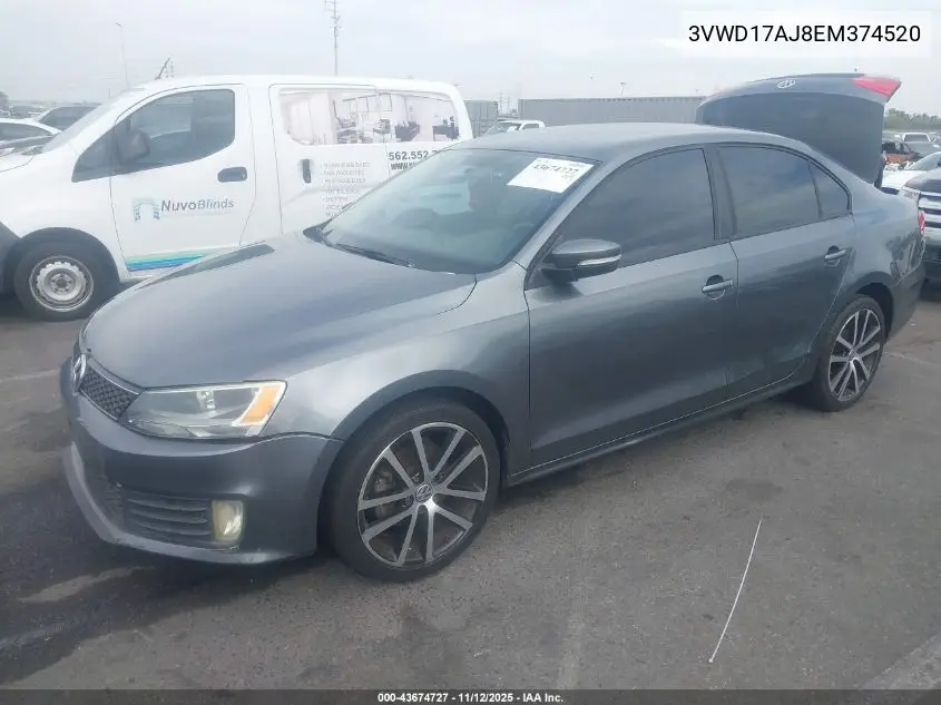 3VWD17AJ8EM374520 2014 Volkswagen Jetta 1.8T Se