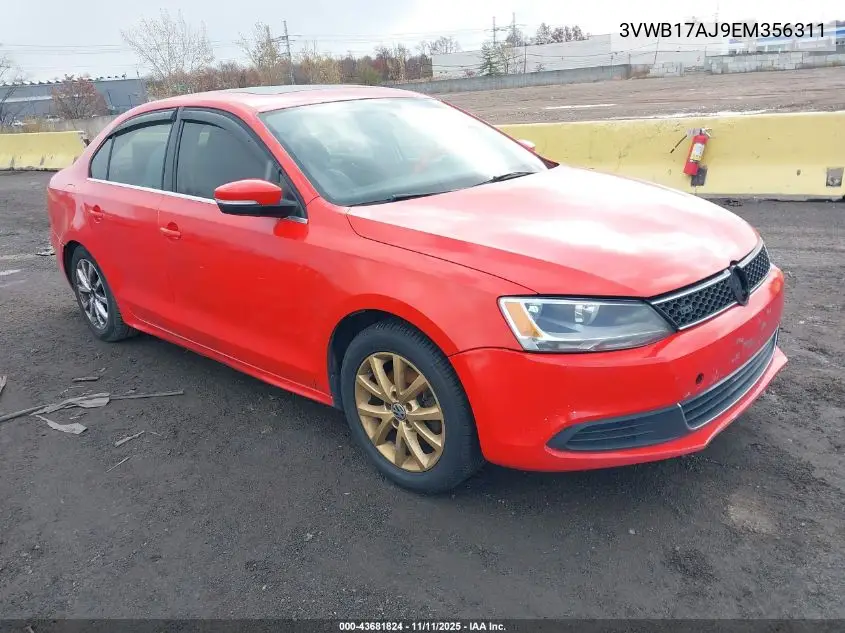 3VWB17AJ9EM356311 2014 Volkswagen Jetta 1.8T Se