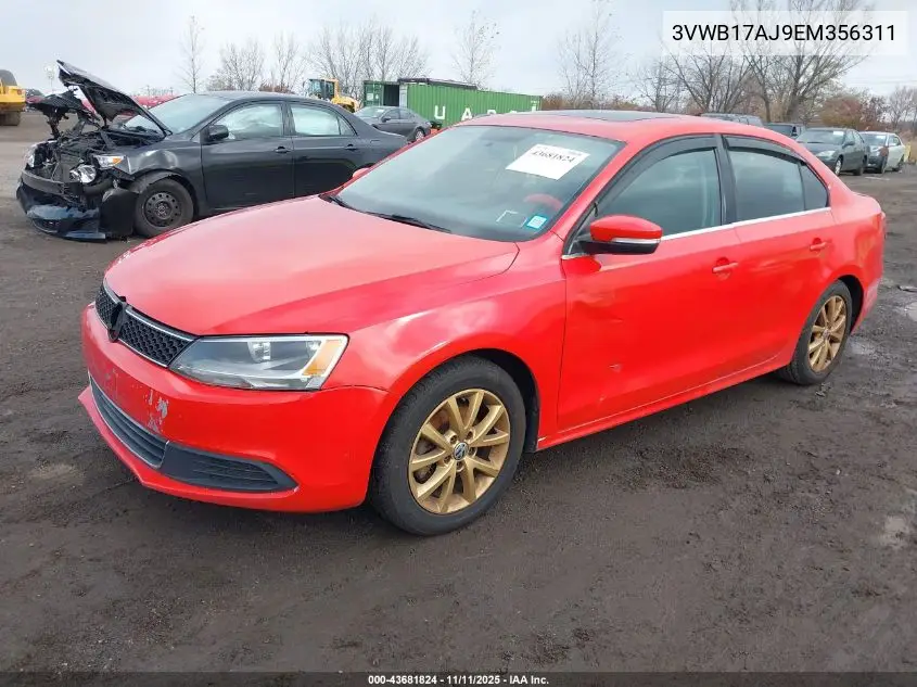 3VWB17AJ9EM356311 2014 Volkswagen Jetta 1.8T Se