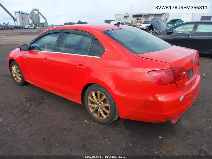 3VWB17AJ9EM356311 2014 Volkswagen Jetta 1.8T Se