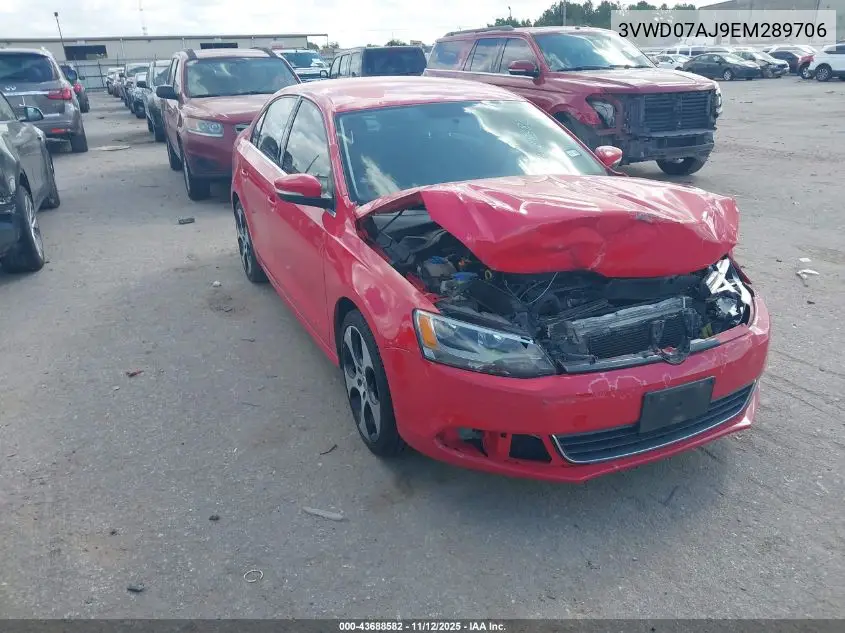 3VWD07AJ9EM289706 2014 Volkswagen Jetta 1.8T Se