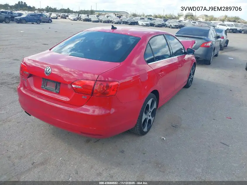 3VWD07AJ9EM289706 2014 Volkswagen Jetta 1.8T Se