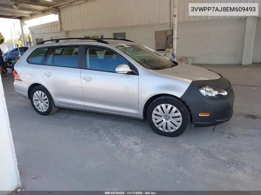3VWPP7AJ8EM609493 2014 Volkswagen Jetta Sportwagen 2.5L S