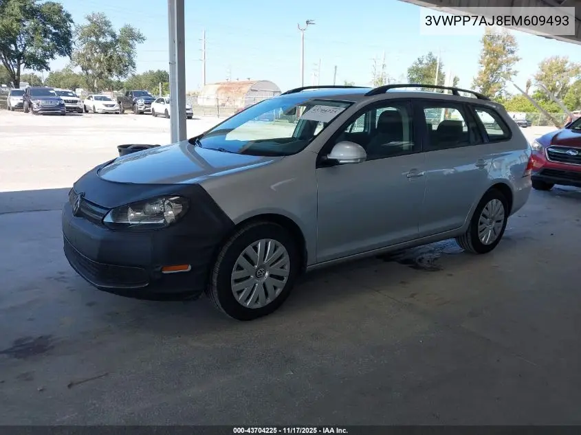 3VWPP7AJ8EM609493 2014 Volkswagen Jetta Sportwagen 2.5L S