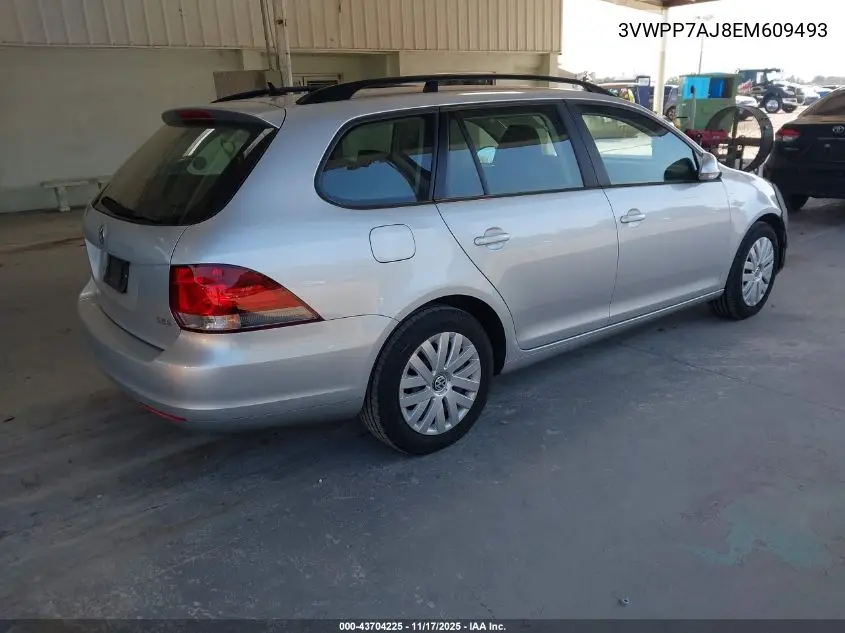 3VWPP7AJ8EM609493 2014 Volkswagen Jetta Sportwagen 2.5L S