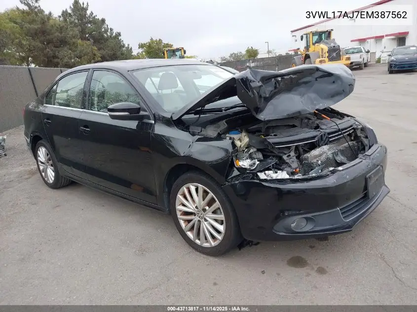 3VWL17AJ7EM387562 2014 Volkswagen Jetta 1.8T Sel