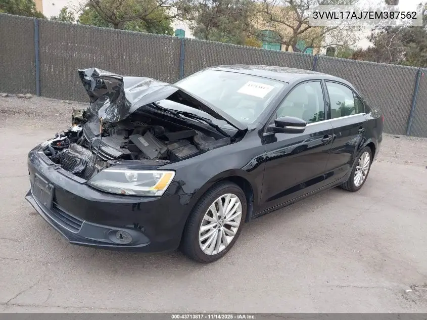 3VWL17AJ7EM387562 2014 Volkswagen Jetta 1.8T Sel