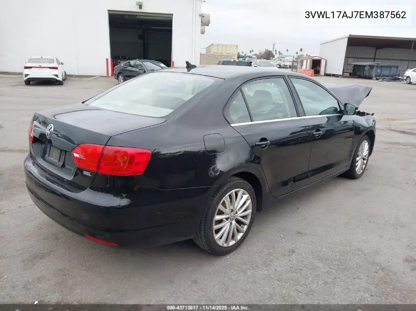 3VWL17AJ7EM387562 2014 Volkswagen Jetta 1.8T Sel