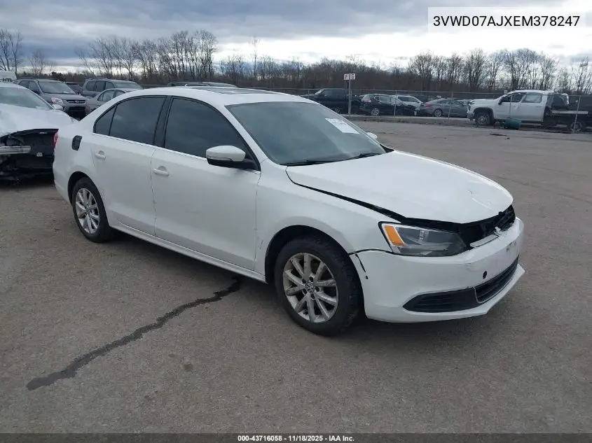 3VWD07AJXEM378247 2014 Volkswagen Jetta 1.8T Se