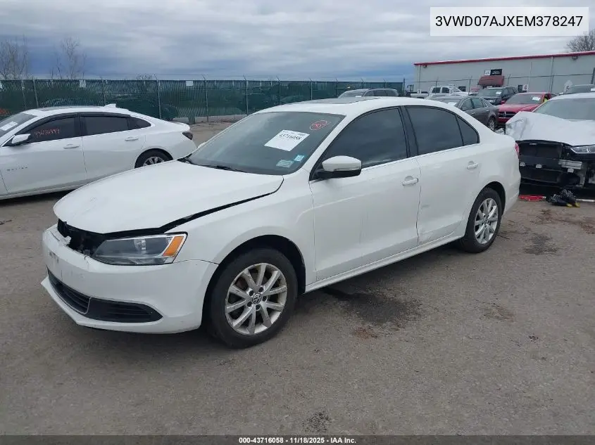3VWD07AJXEM378247 2014 Volkswagen Jetta 1.8T Se