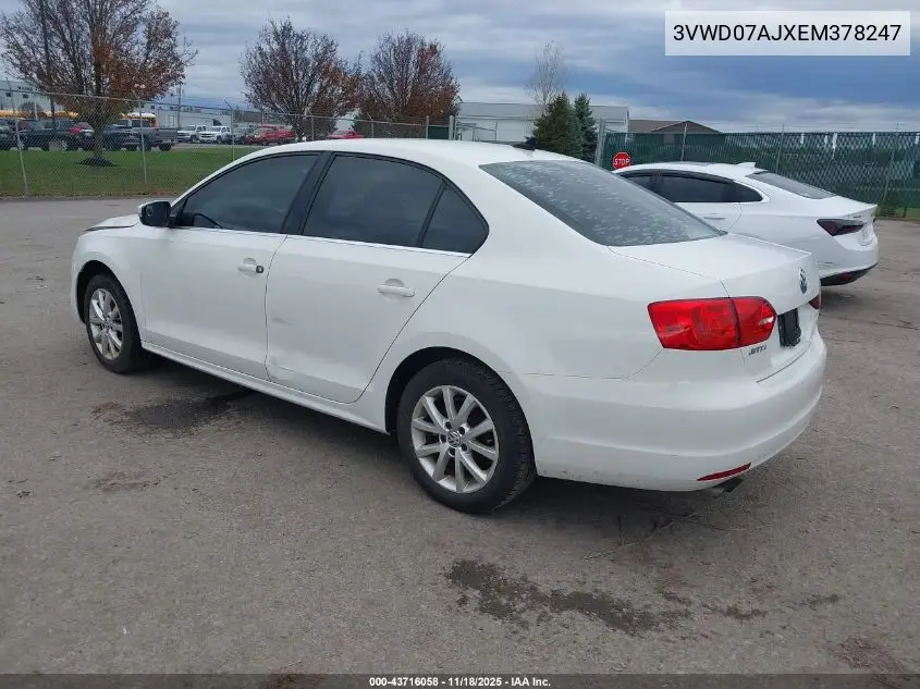 3VWD07AJXEM378247 2014 Volkswagen Jetta 1.8T Se