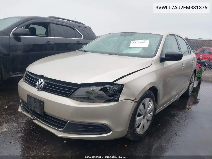 3VWLL7AJ2EM331376 2014 Volkswagen Jetta 2.0L Tdi Value Edition