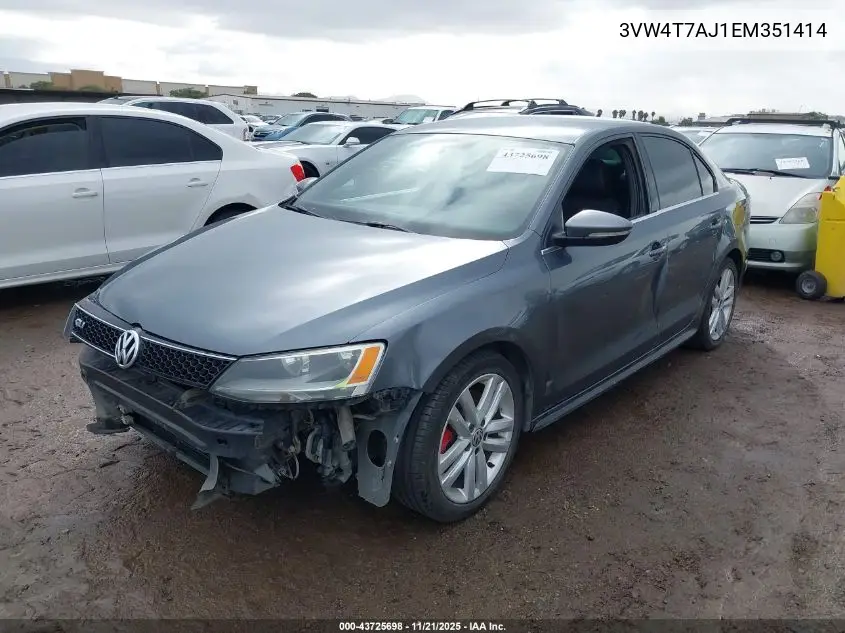 3VW4T7AJ1EM351414 2014 Volkswagen Jetta Gli
